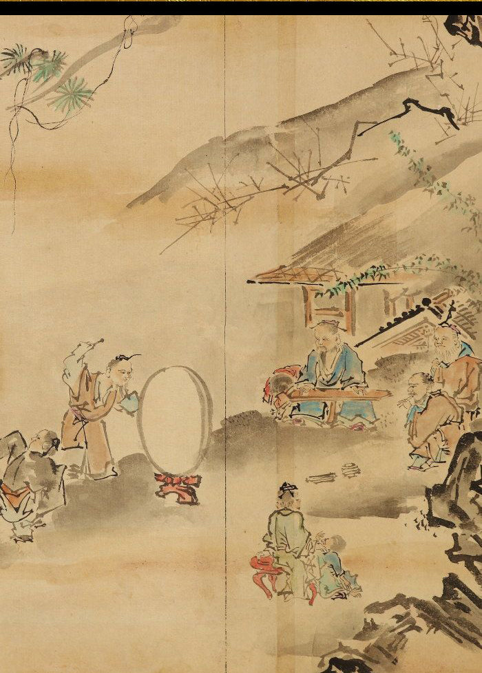 Emakimono scroll: 3 big names from the Kano school:  Tan'yu Kano 狩野 探幽, Yasunobu Kano 狩野 安信, Hisanobu Kano 狩野栄川古信, ca. 18