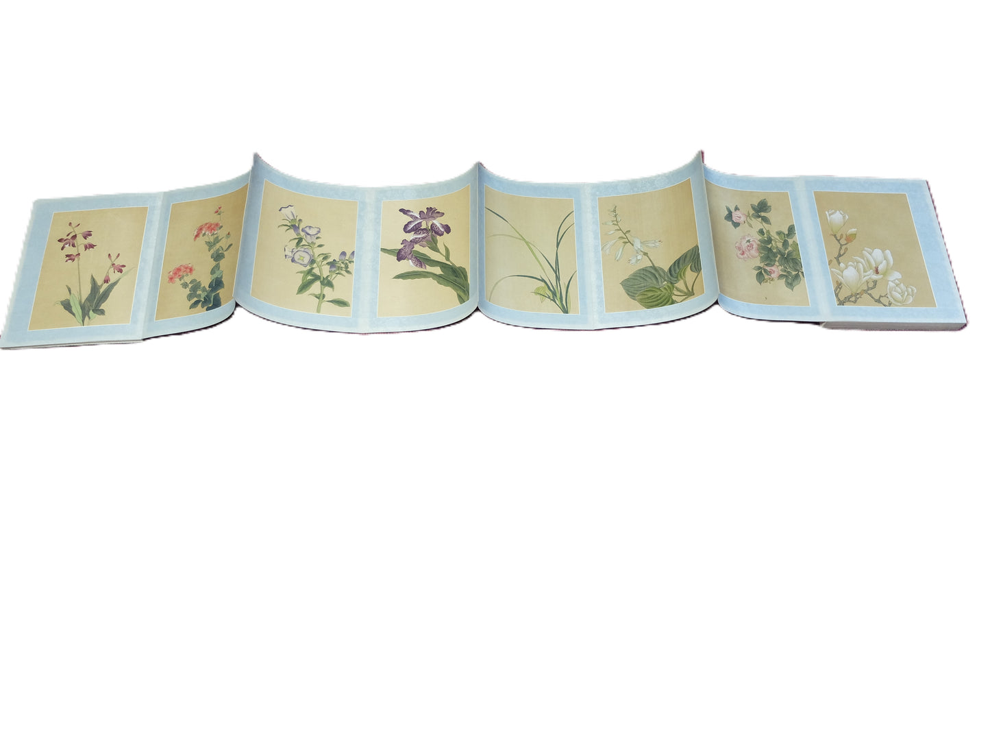 Botanical paintings, ink on silk, 100 files