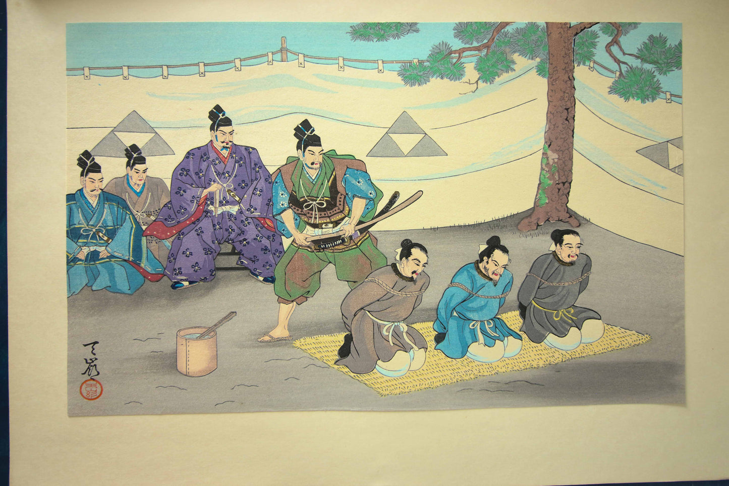 'Nichiren Shōnin go ichidai mokuhanga gafu' 日蓮聖人御一代木版画譜 (Woodblock Print Album of Nichiren's Life)-46 woodblock prints Horiuchi Tenrei 堀内天嶺 (1903-1982)