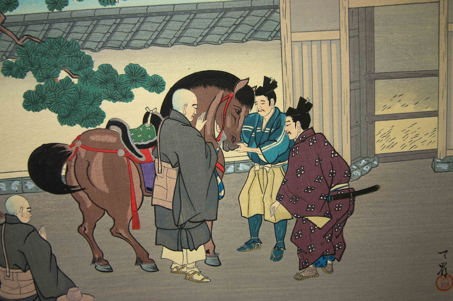 'Nichiren Shōnin go ichidai mokuhanga gafu' 日蓮聖人御一代木版画譜 (Woodblock Print Album of Nichiren's Life)-46 woodblock prints Horiuchi Tenrei 堀内天嶺 (1903-1982)