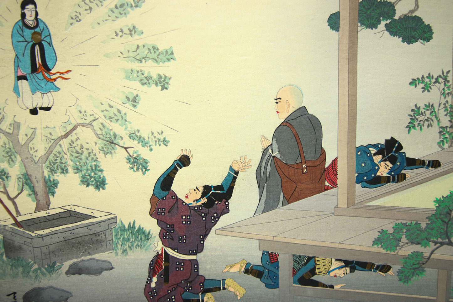 'Nichiren Shōnin go ichidai mokuhanga gafu' 日蓮聖人御一代木版画譜 (Woodblock Print Album of Nichiren's Life)-46 woodblock prints Horiuchi Tenrei 堀内天嶺 (1903-1982)