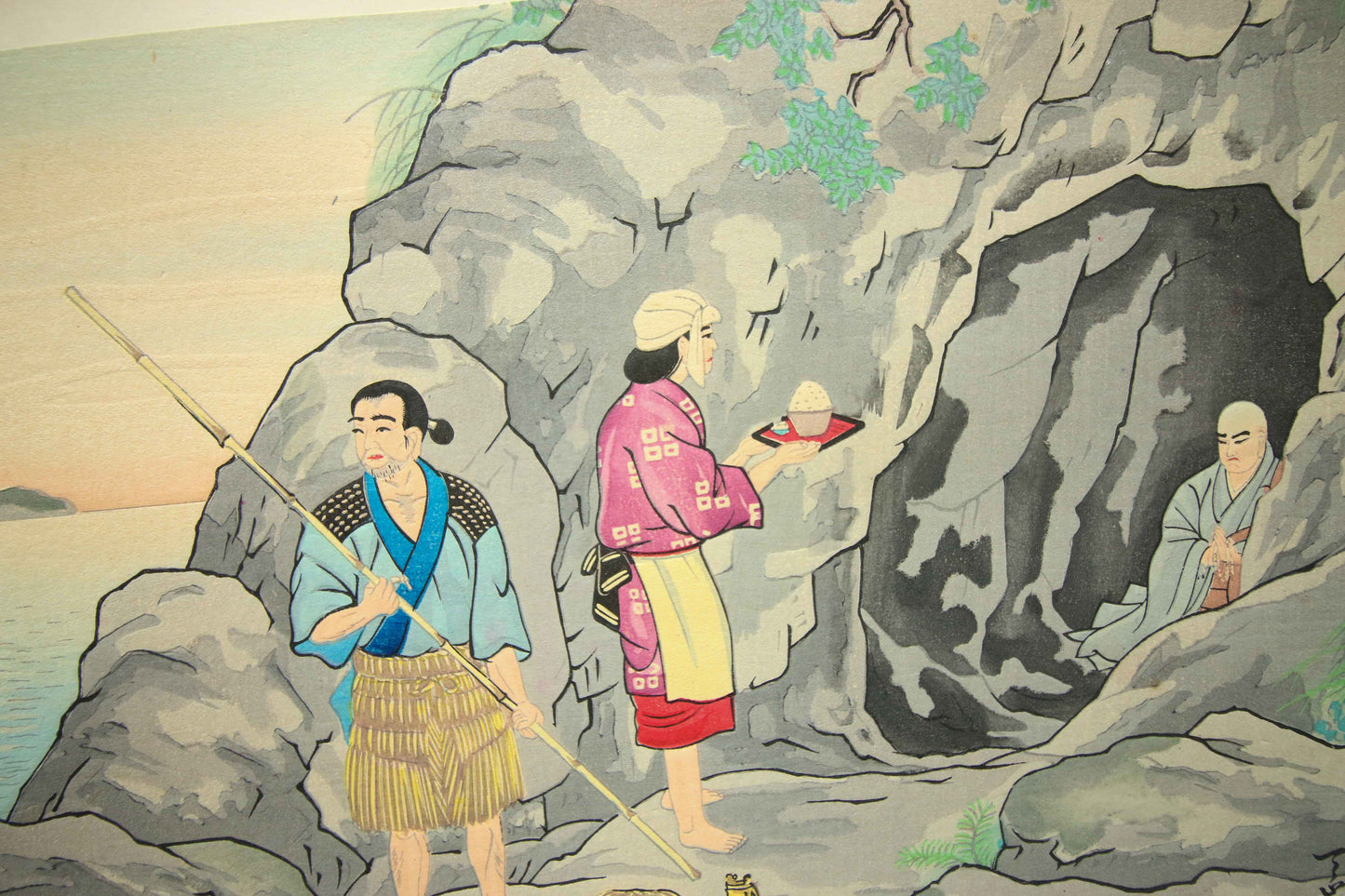 'Nichiren Shōnin go ichidai mokuhanga gafu' 日蓮聖人御一代木版画譜 (Woodblock Print Album of Nichiren's Life)-46 woodblock prints Horiuchi Tenrei 堀内天嶺 (1903-1982)