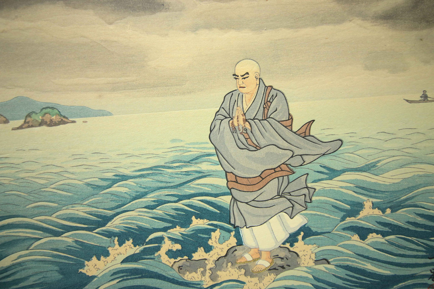 'Nichiren Shōnin go ichidai mokuhanga gafu' 日蓮聖人御一代木版画譜 (Woodblock Print Album of Nichiren's Life)-46 woodblock prints Horiuchi Tenrei 堀内天嶺 (1903-1982)