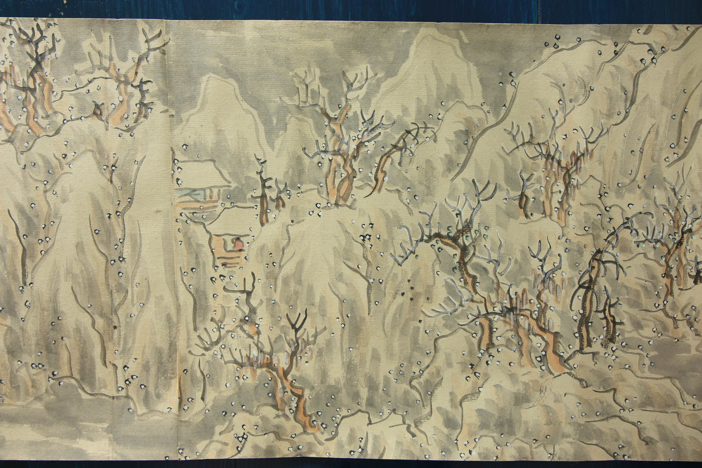 Emakimono scroll 絵巻 - Landscape scroll 久志本梅荘 (Kushimoto Baisō) 1855-1927