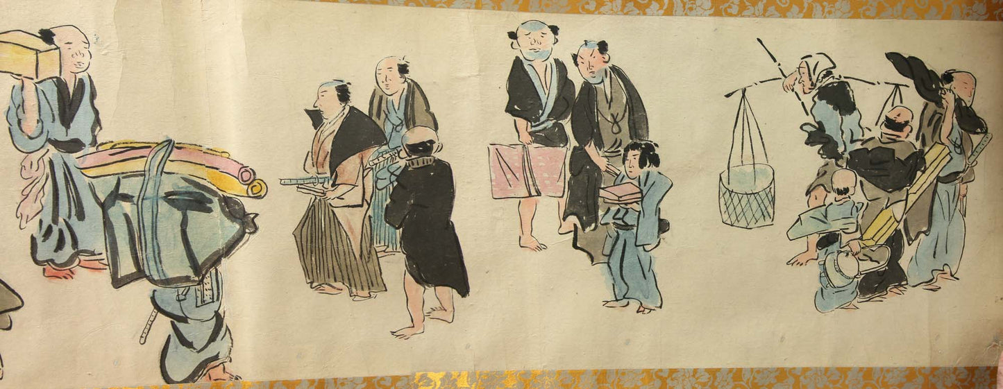 江戸時代の風俗絵巻 Edo jidai no fūzoku emaki - Edo customs, ca. 1825 - Watanabe Kazan 渡邊崋山 (1793-1841)