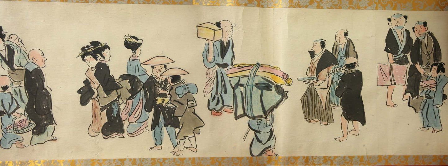 江戸時代の風俗絵巻 Edo jidai no fūzoku emaki - Edo customs, ca. 1825 - Watanabe Kazan 渡邊崋山 (1793-1841)