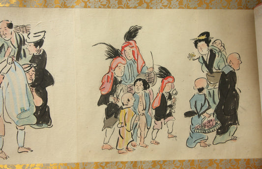 江戸時代の風俗絵巻 Edo jidai no fūzoku emaki - Edo customs, ca. 1825 - Watanabe Kazan 渡邊崋山 (1793-1841)
