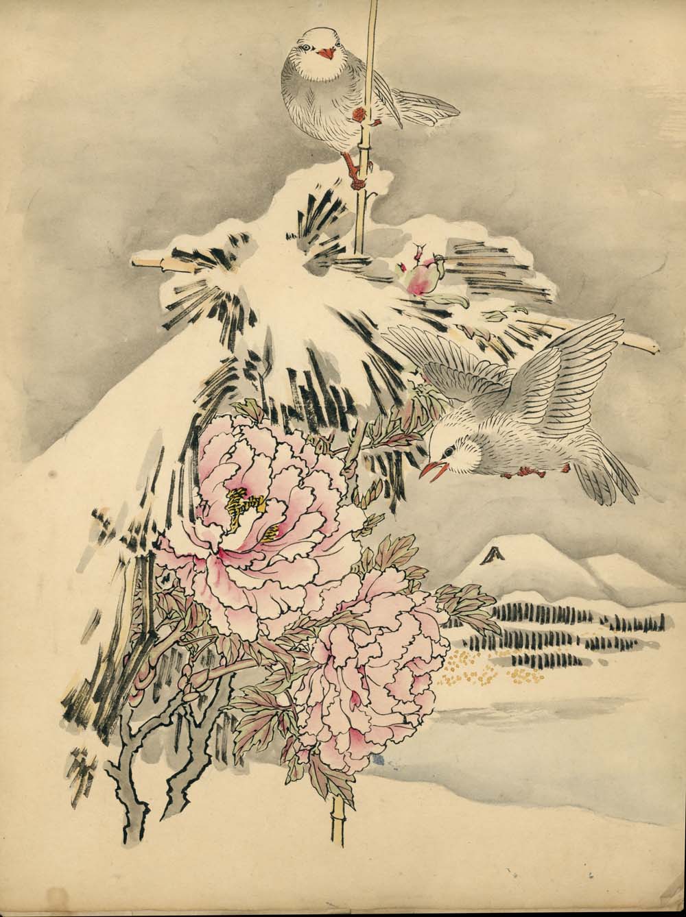 Bairei kachō gafu 梅嶺花鳥画譜 - Kōno Bairei 幸野 楳嶺 1844 – 1895 - 50 designs