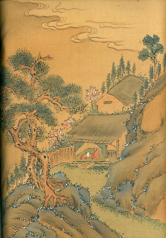 Tanomura Chokunyu 田野村直入  ca. 1877, 着色春景山水 Colored Spring Landscape, emakimono
