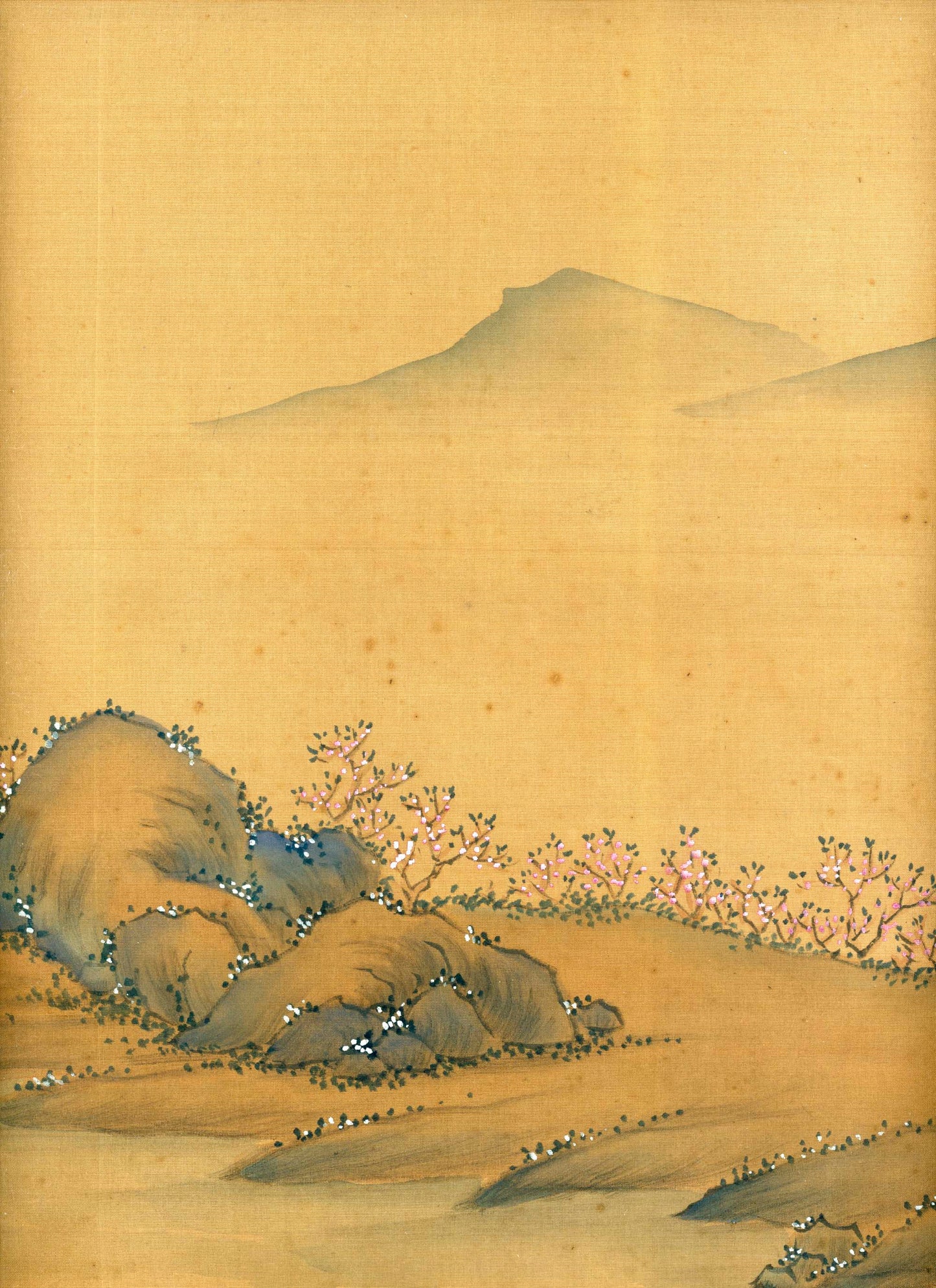 Tanomura Chokunyu 田野村直入  ca. 1877, 着色春景山水 Colored Spring Landscape, emakimono