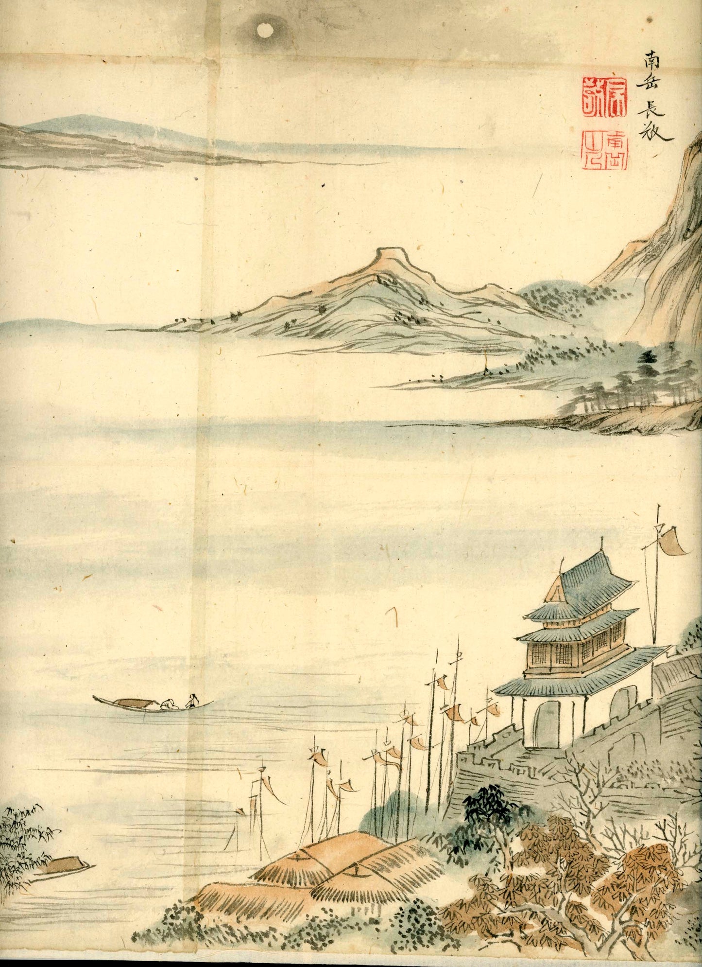 Emakimono, 8 scenic views of China, unknown painter, ca 1880