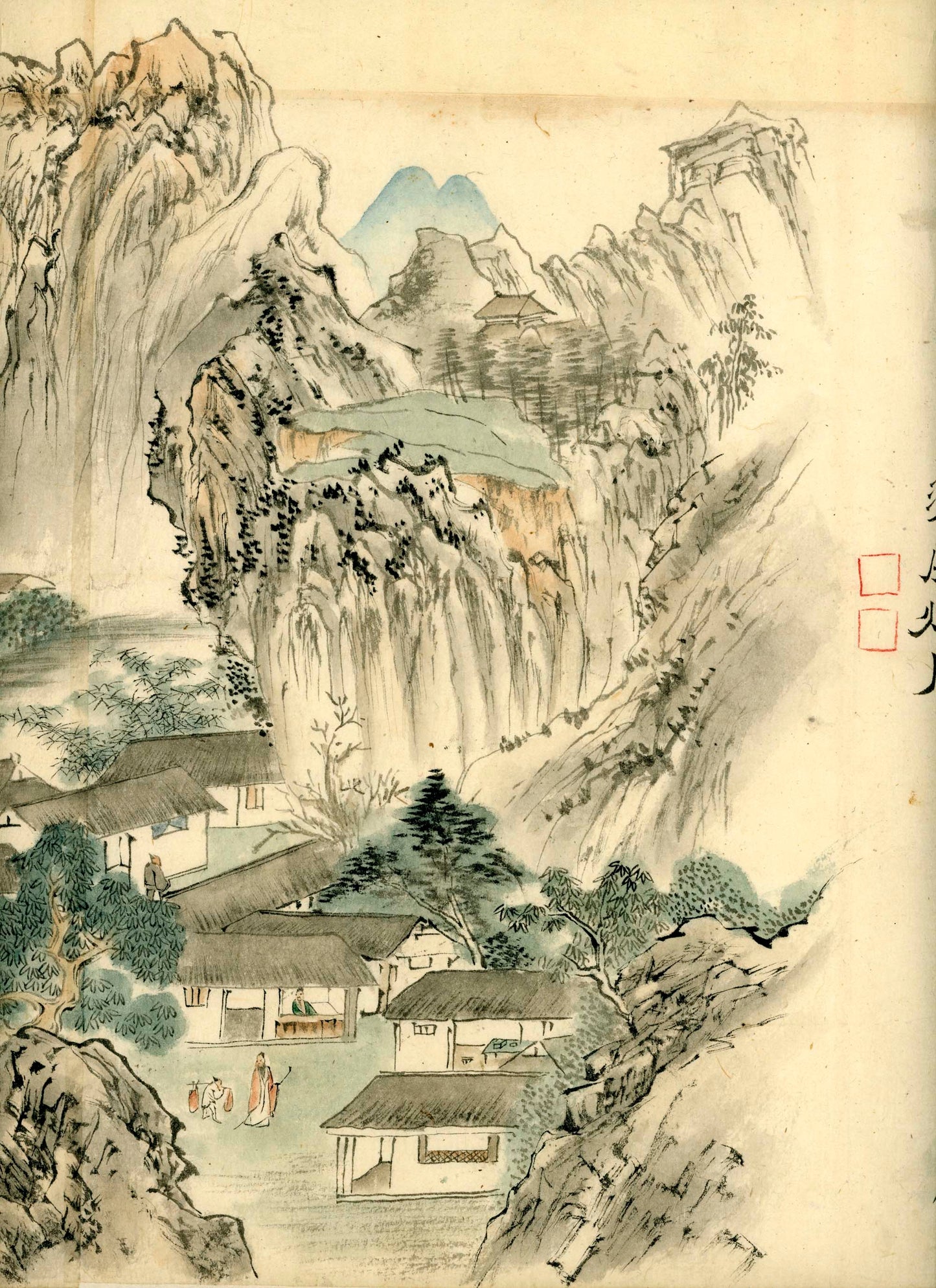 Emakimono, 8 scenic views of China, unknown painter, ca 1880