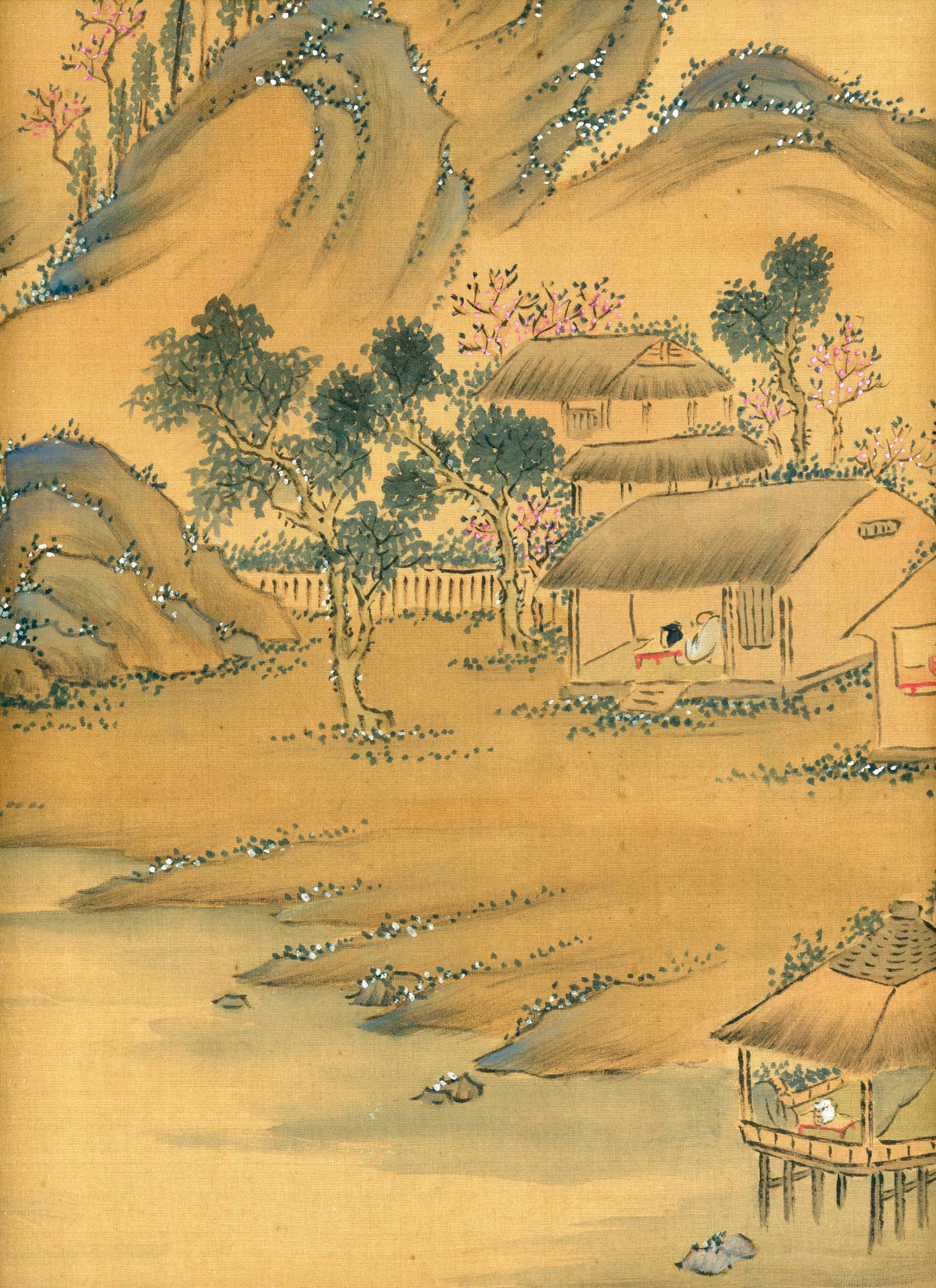 Tanomura Chokunyu 田野村直入  ca. 1877, 着色春景山水 Colored Spring Landscape, emakimono