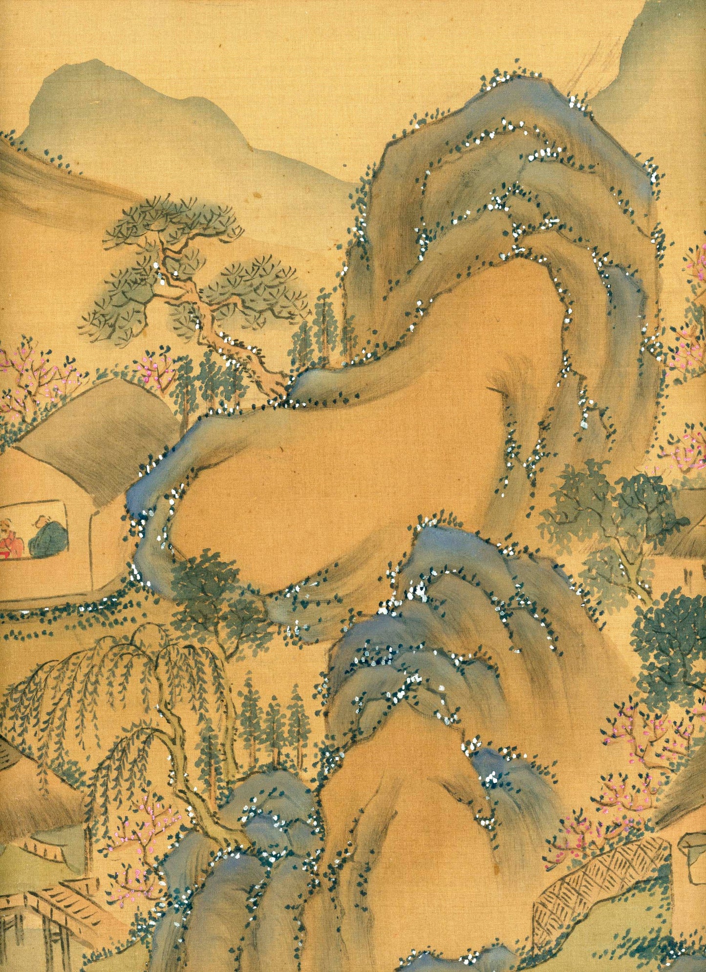 Tanomura Chokunyu 田野村直入  ca. 1877, 着色春景山水 Colored Spring Landscape, emakimono