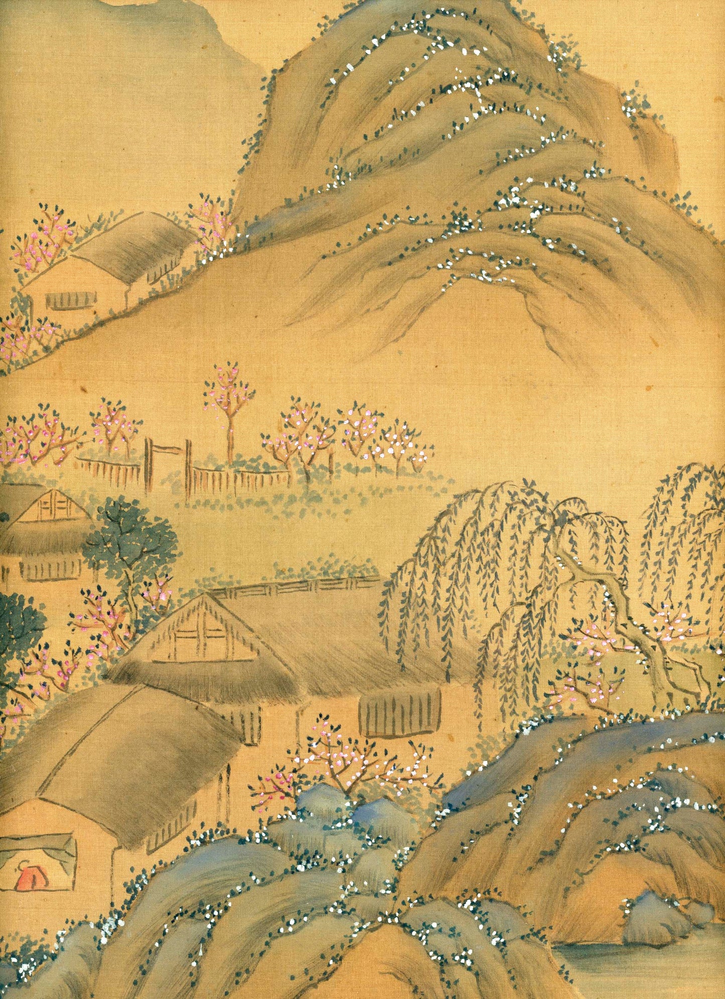 Tanomura Chokunyu 田野村直入  ca. 1877, 着色春景山水 Colored Spring Landscape, emakimono