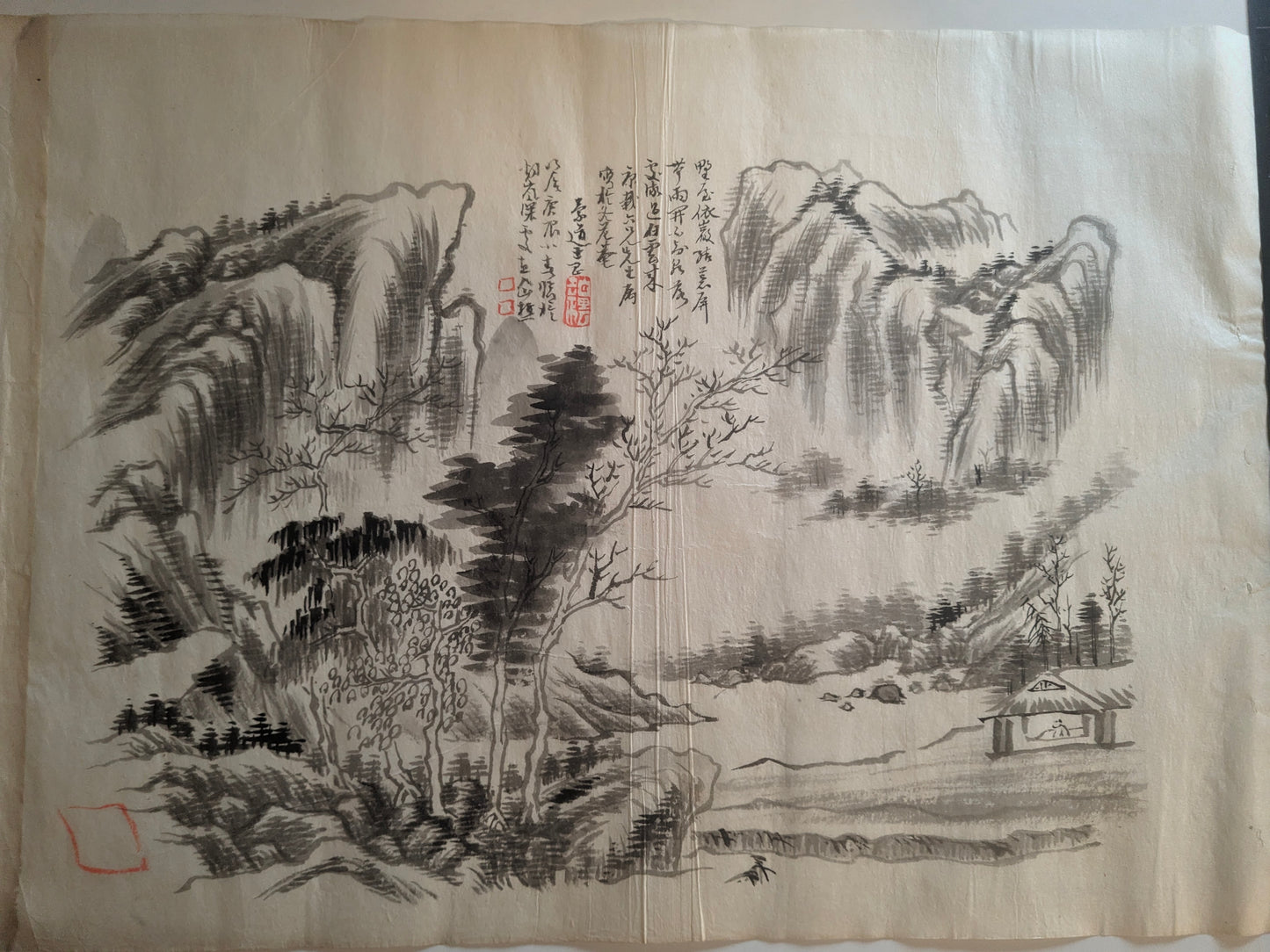 4 emakimono scrolls, ink on paper, Meiji period