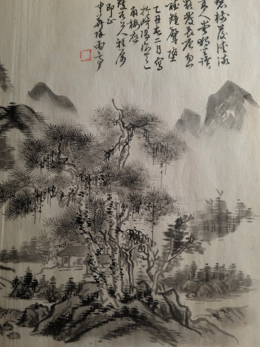 4 emakimono scrolls, ink on paper, Meiji period