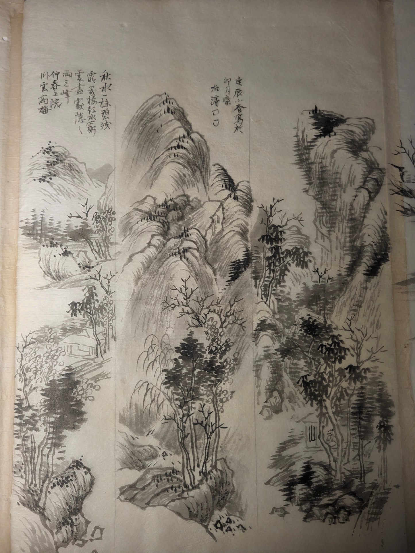 4 emakimono scrolls, ink on paper, Meiji period