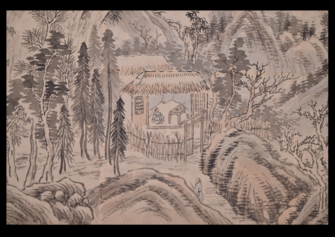 Taniguchi Aizan 谷口藹山 emakimono scroll / ink on paper