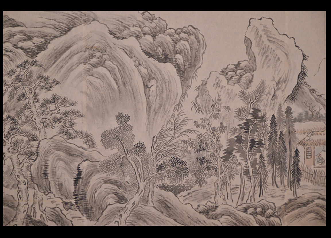 Taniguchi Aizan 谷口藹山 emakimono scroll / ink on paper