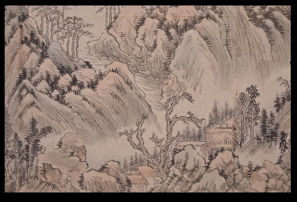 Taniguchi Aizan 谷口藹山 emakimono scroll / ink on paper