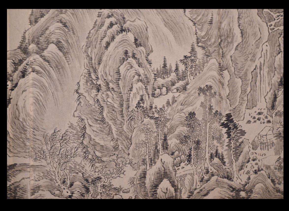 Taniguchi Aizan 谷口藹山 emakimono scroll / ink on paper