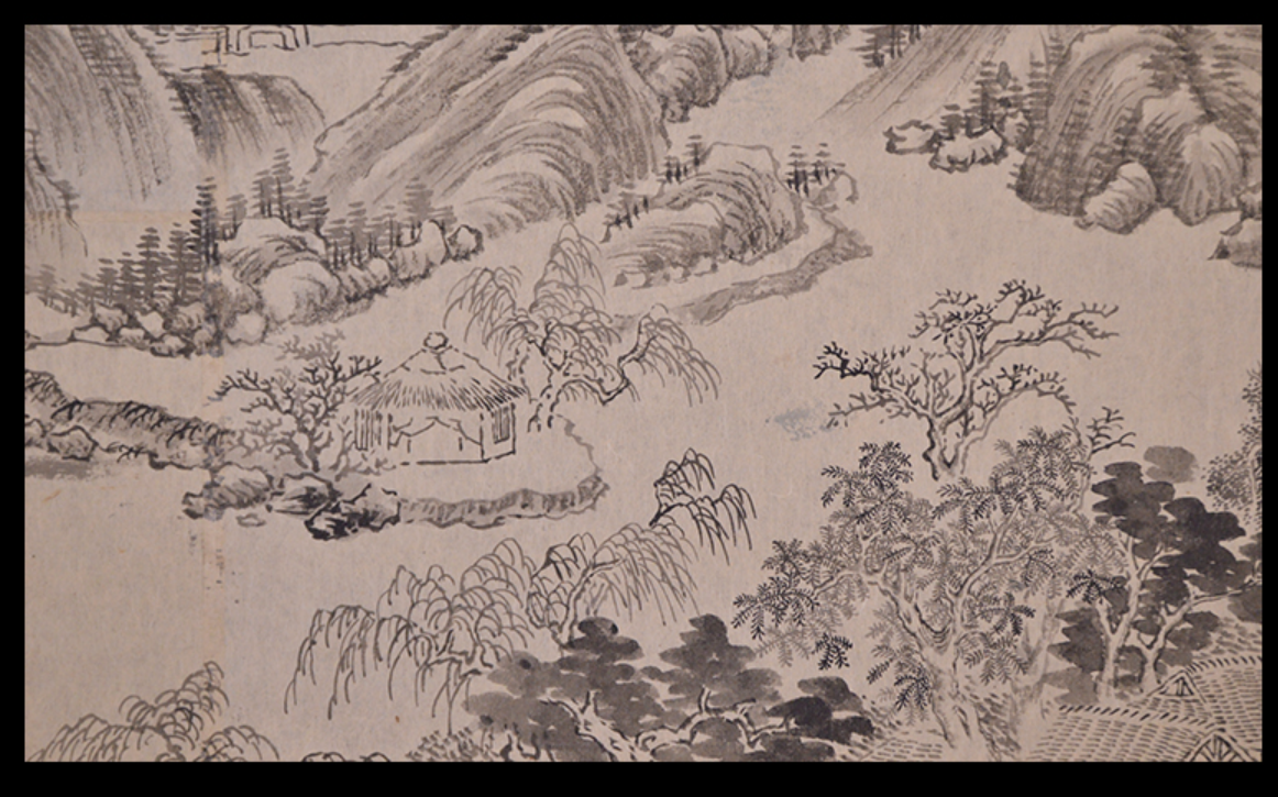 Taniguchi Aizan 谷口藹山 emakimono scroll / ink on paper