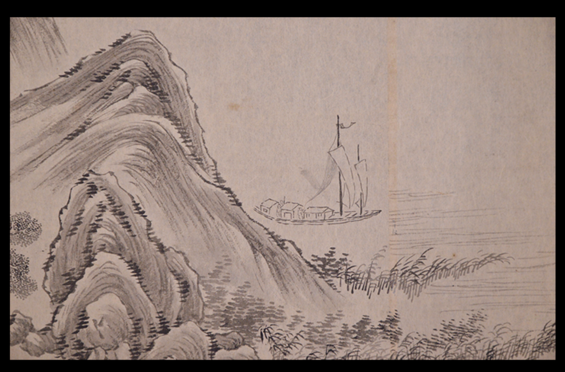 Taniguchi Aizan 谷口藹山 emakimono scroll / ink on paper
