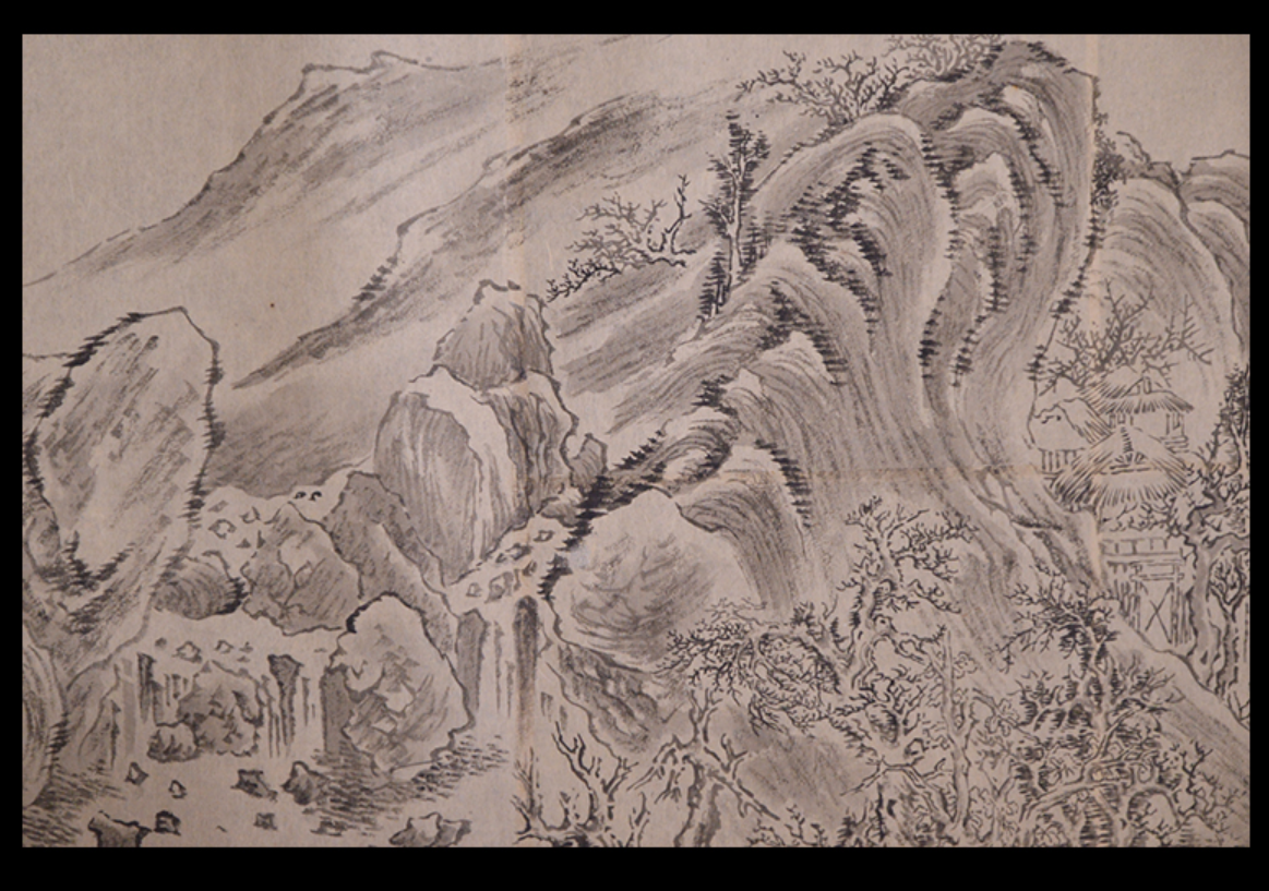 Taniguchi Aizan 谷口藹山 emakimono scroll / ink on paper
