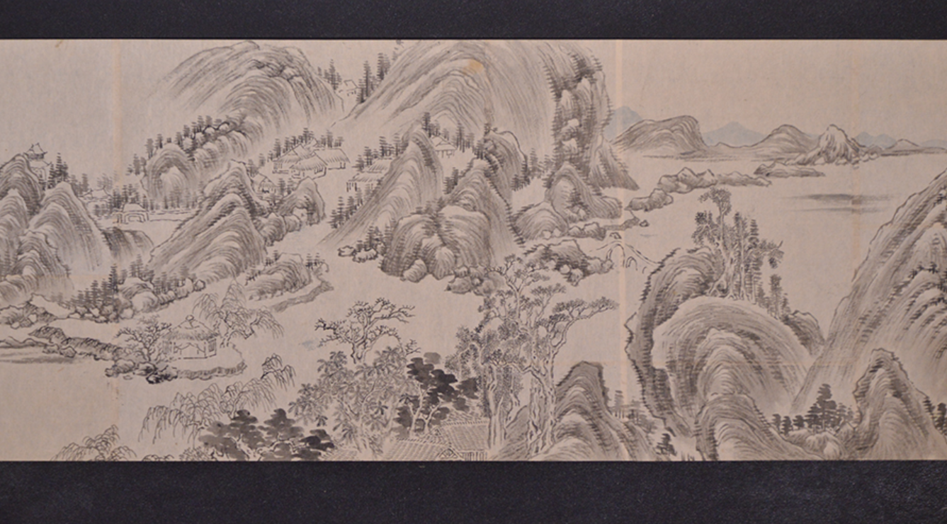 Taniguchi Aizan 谷口藹山 emakimono scroll / ink on paper