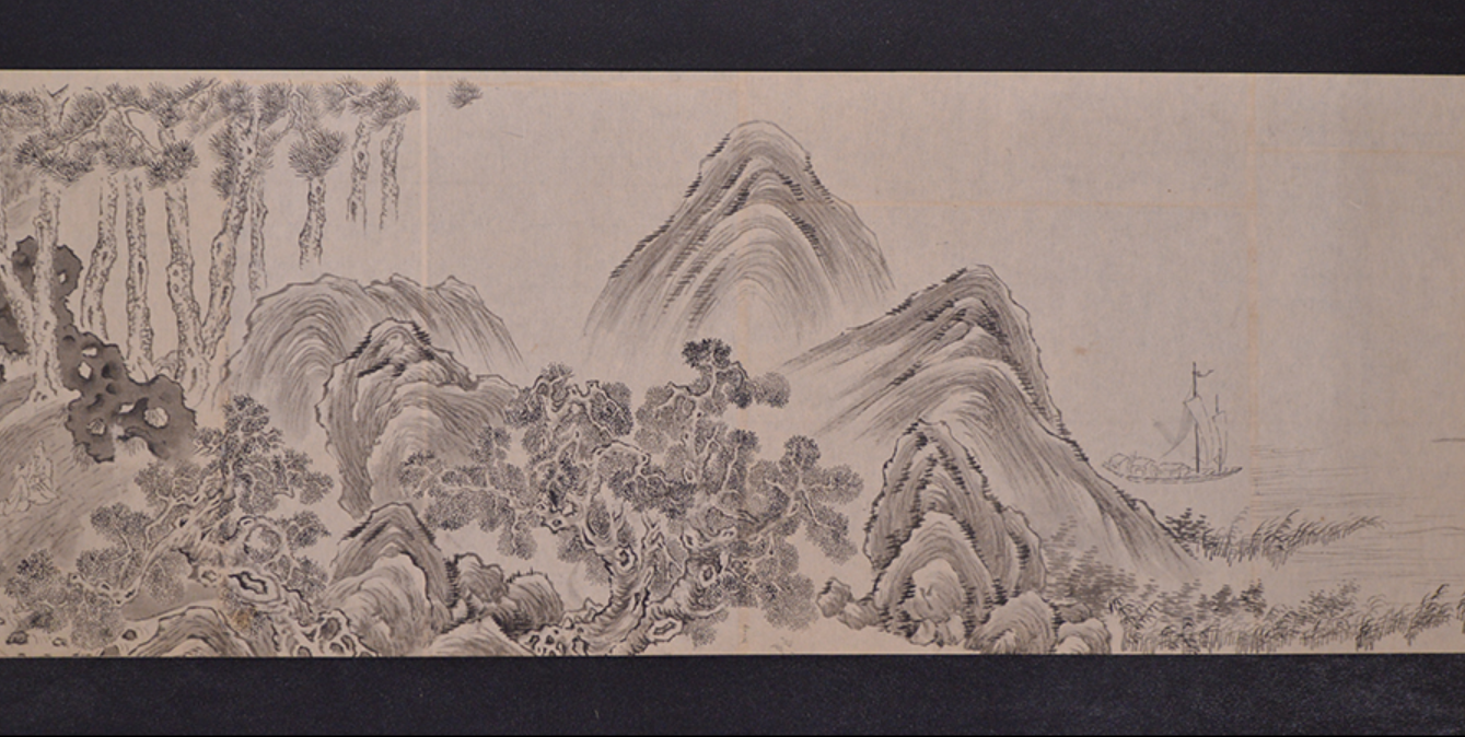 Taniguchi Aizan 谷口藹山 emakimono scroll / ink on paper