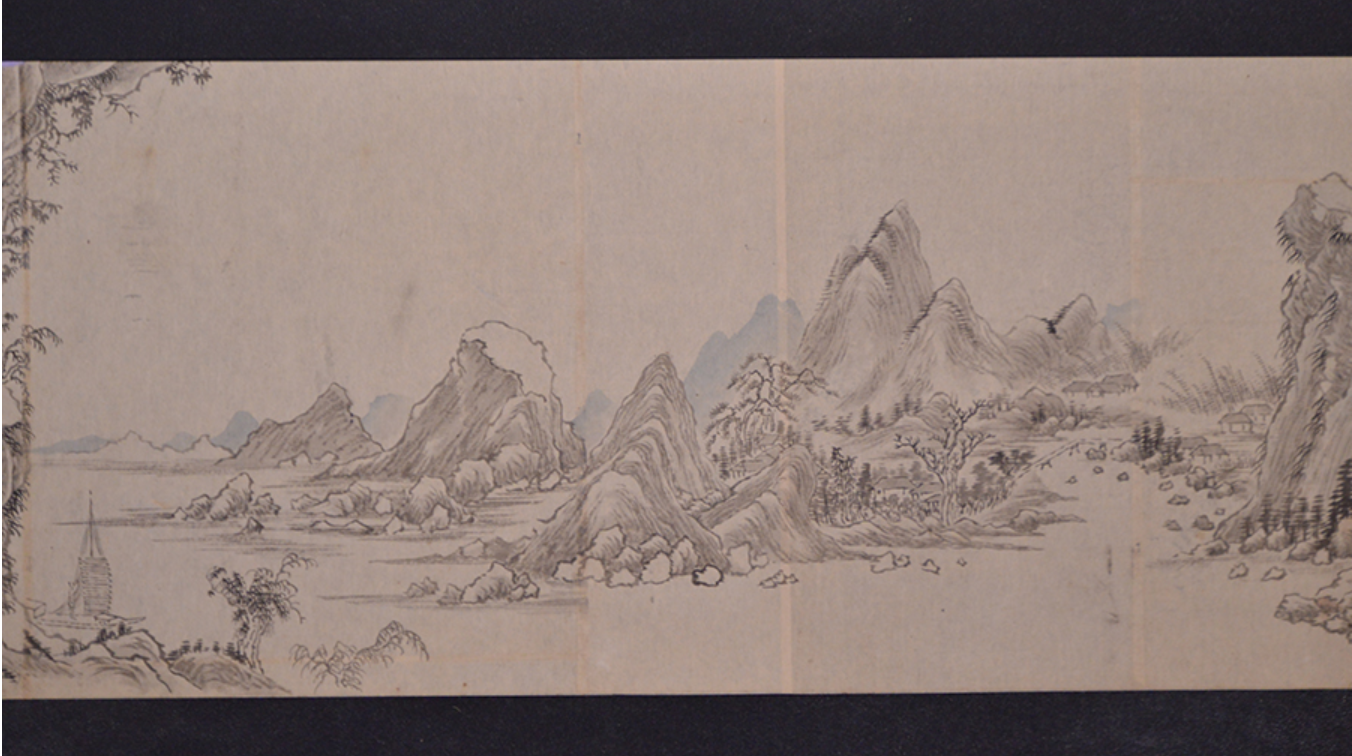 Taniguchi Aizan 谷口藹山 emakimono scroll / ink on paper
