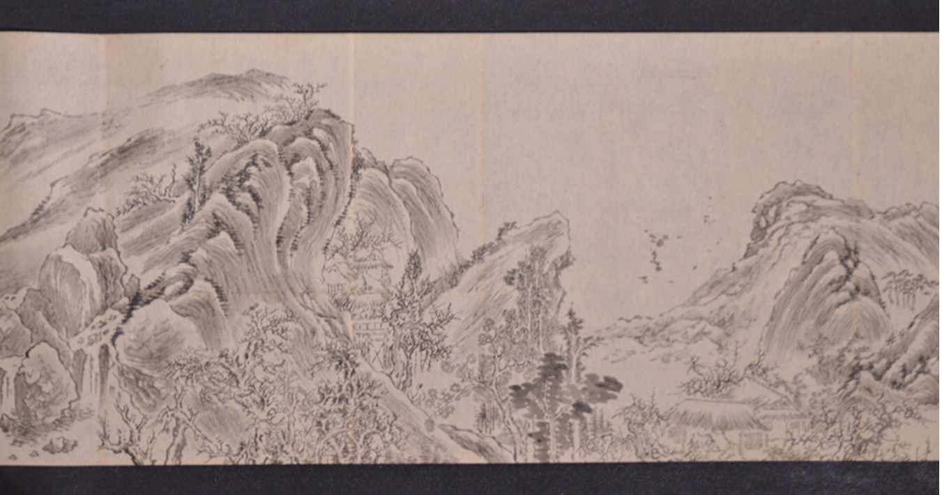 Taniguchi Aizan 谷口藹山 emakimono scroll / ink on paper