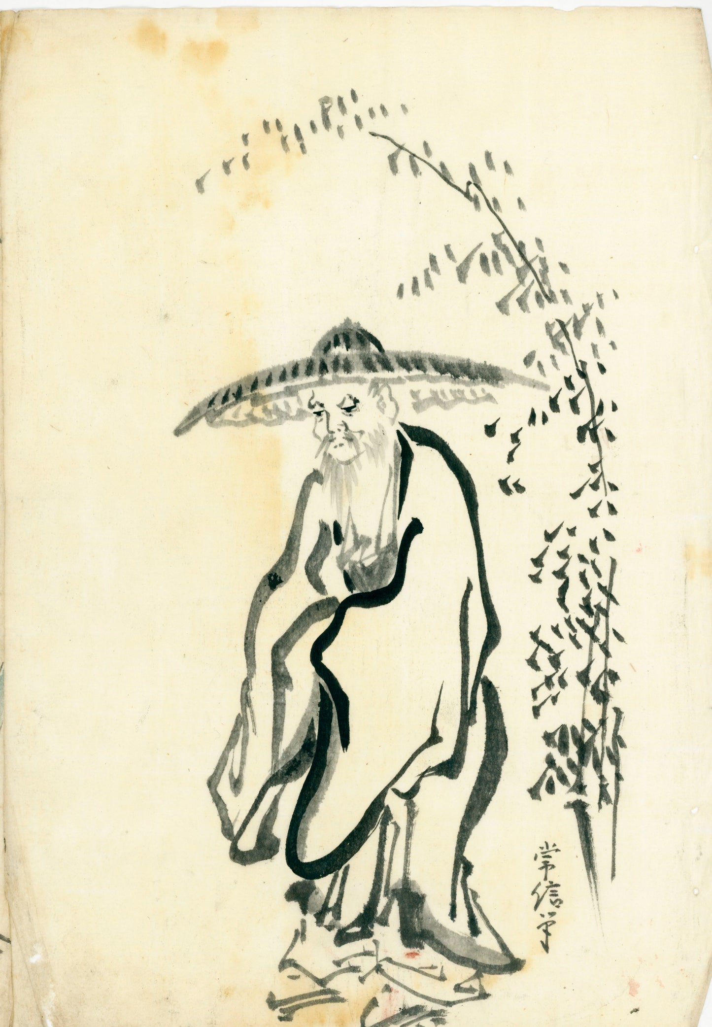 Sumi-e - 16 sheets/ 31 scenes/ ink on washi paper/ unknown painter