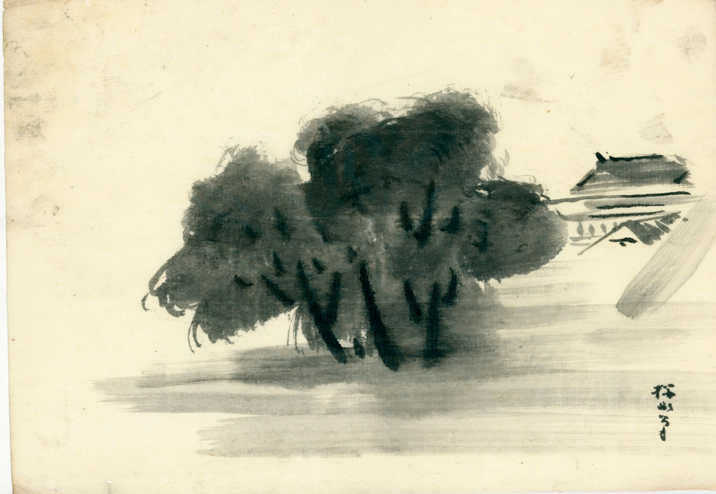 Sumi-e - 16 sheets/ 31 scenes/ ink on washi paper/ unknown painter
