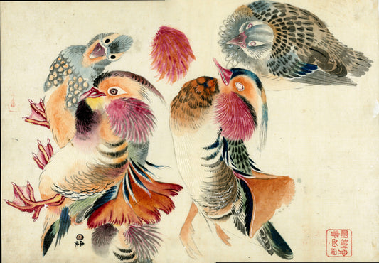 2 emakimono scrolls 花鳥畫 / 1 kakejiku scroll Kimura Ritsurei (1887-1955) 木村立嶺