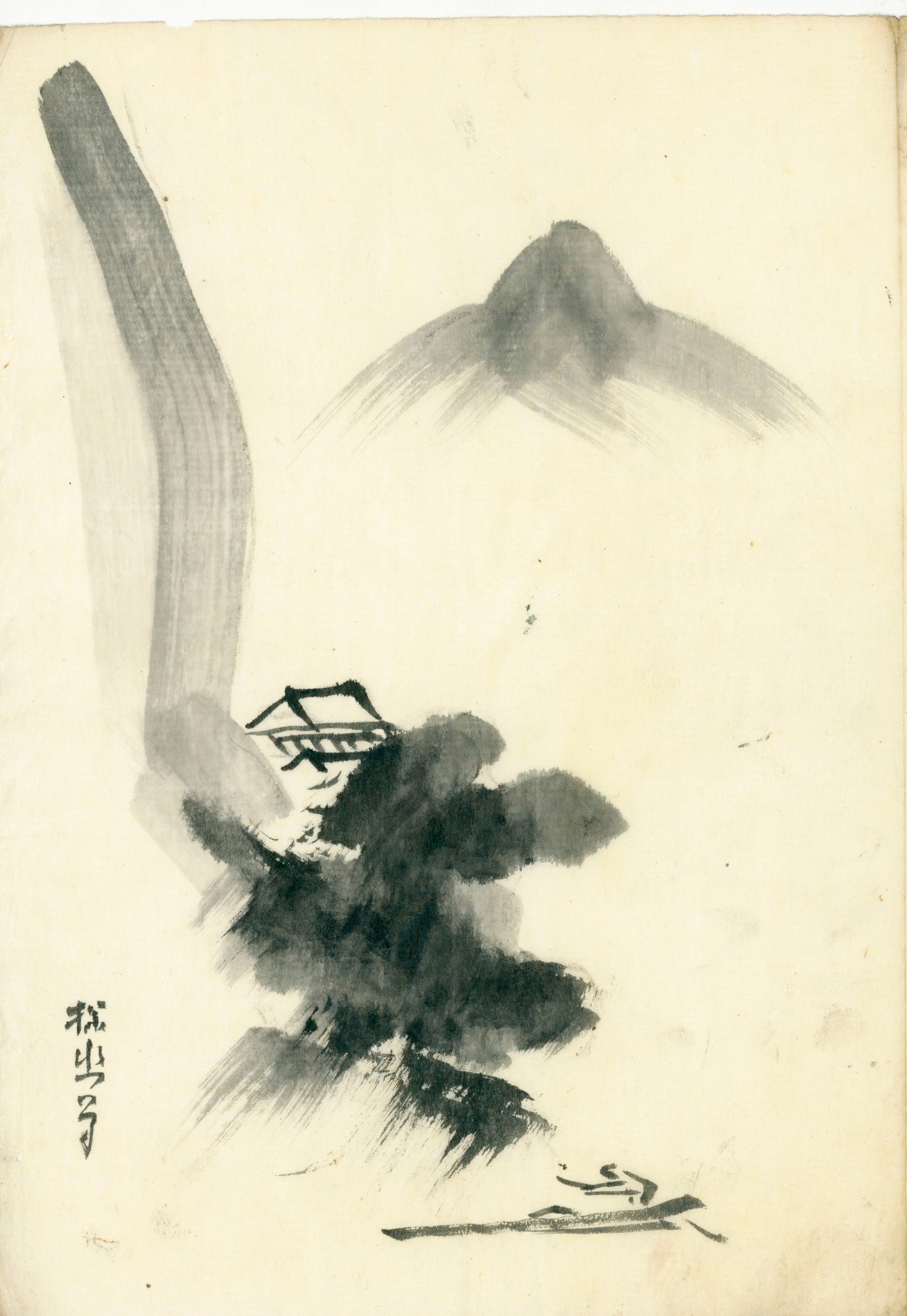 Sumi-e - 16 sheets/ 31 scenes/ ink on washi paper/ unknown painter