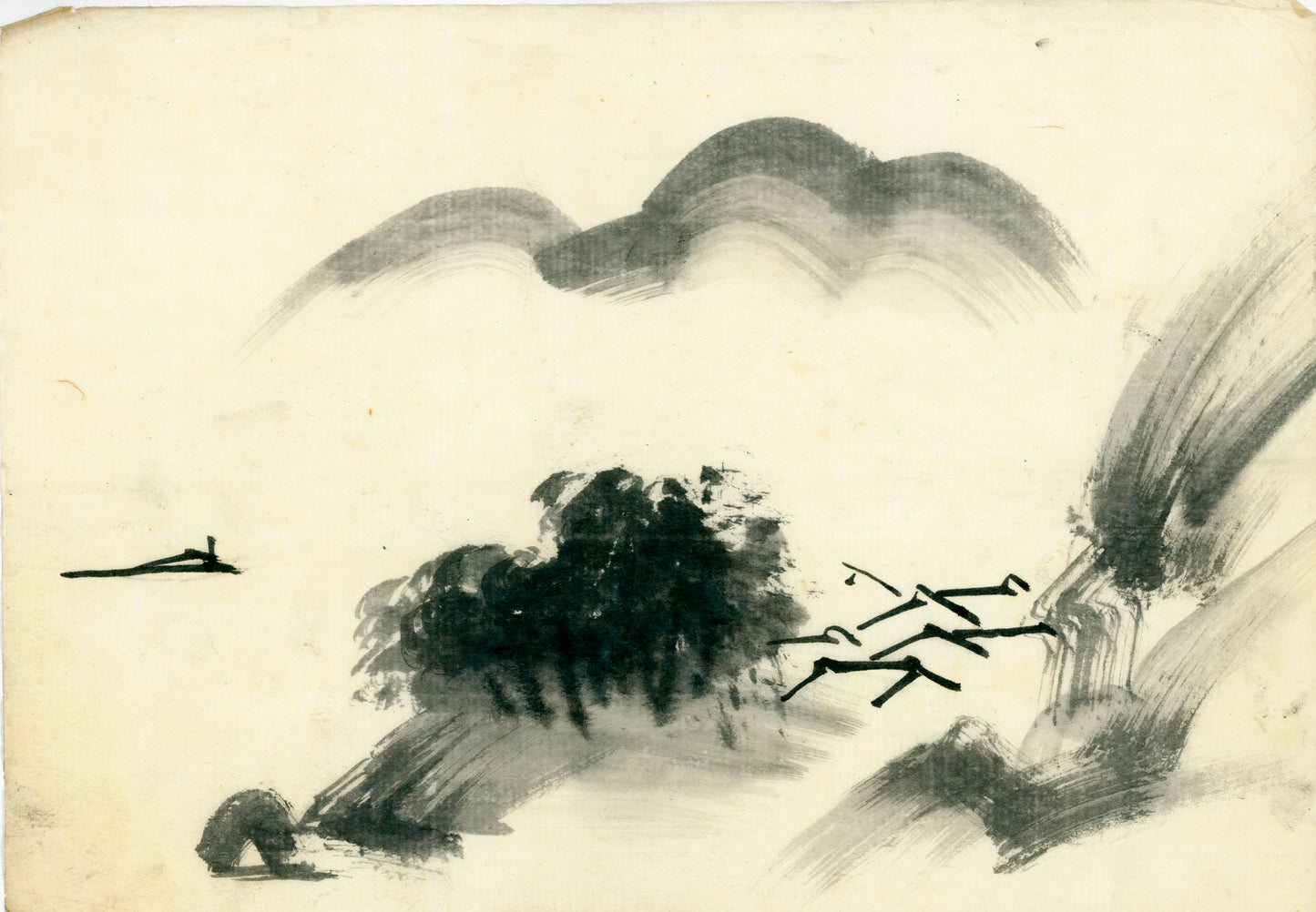 Sumi-e - 16 sheets/ 31 scenes/ ink on washi paper/ unknown painter