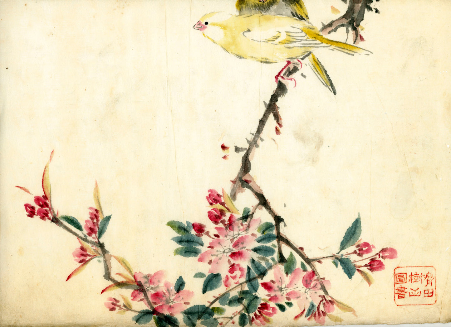 2 emakimono scrolls 花鳥畫 / 4 kakejiku scrolls  Goto Shugai 1886-? 後藤秋崖