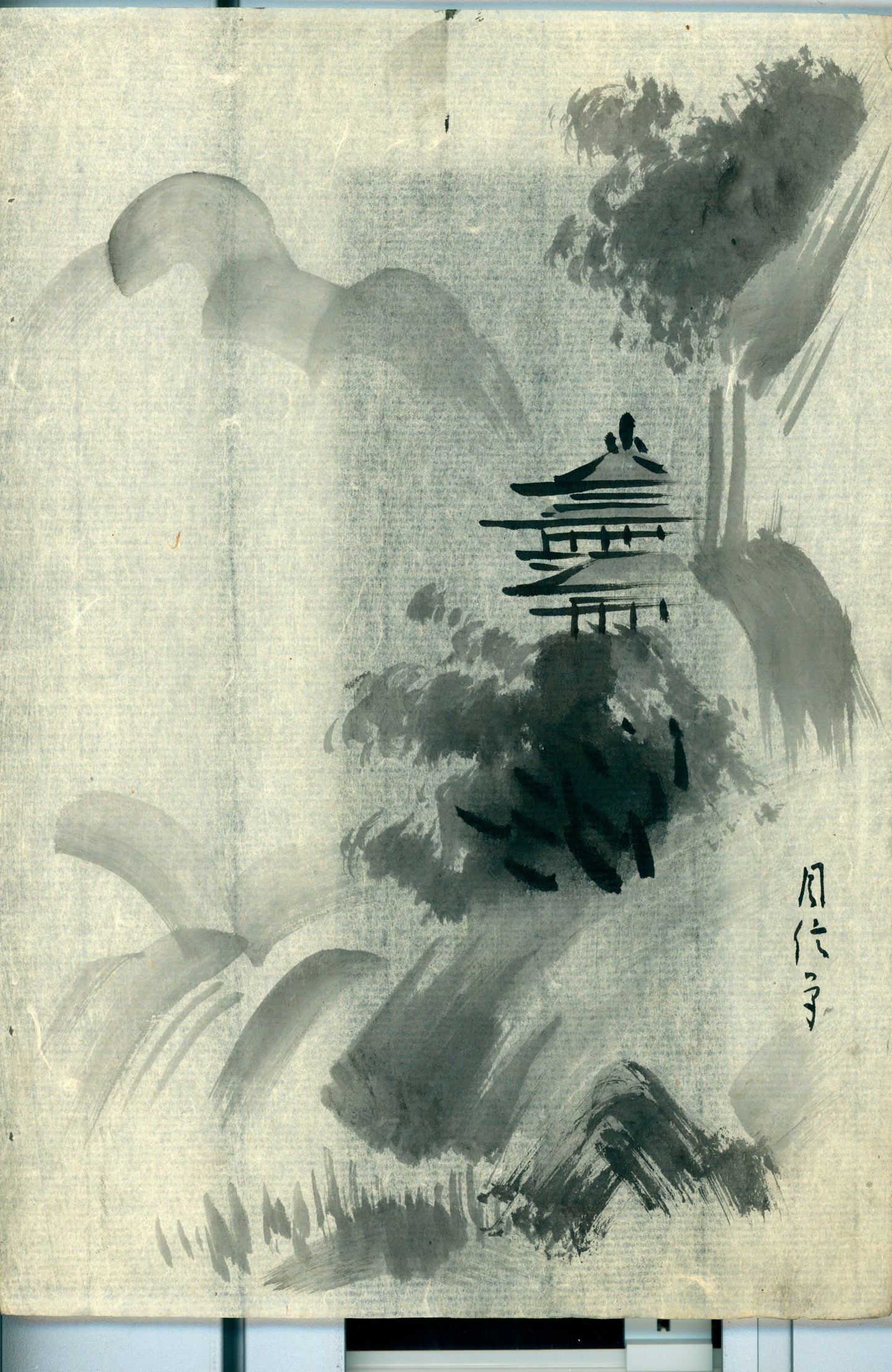 Sumi-e - 16 sheets/ 31 scenes/ ink on washi paper/ unknown painter