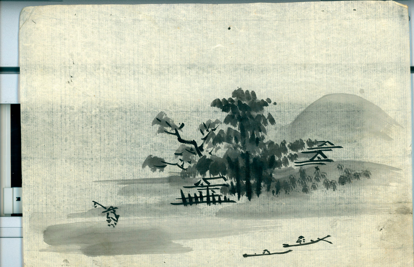 Sumi-e - 16 sheets/ 31 scenes/ ink on washi paper/ unknown painter