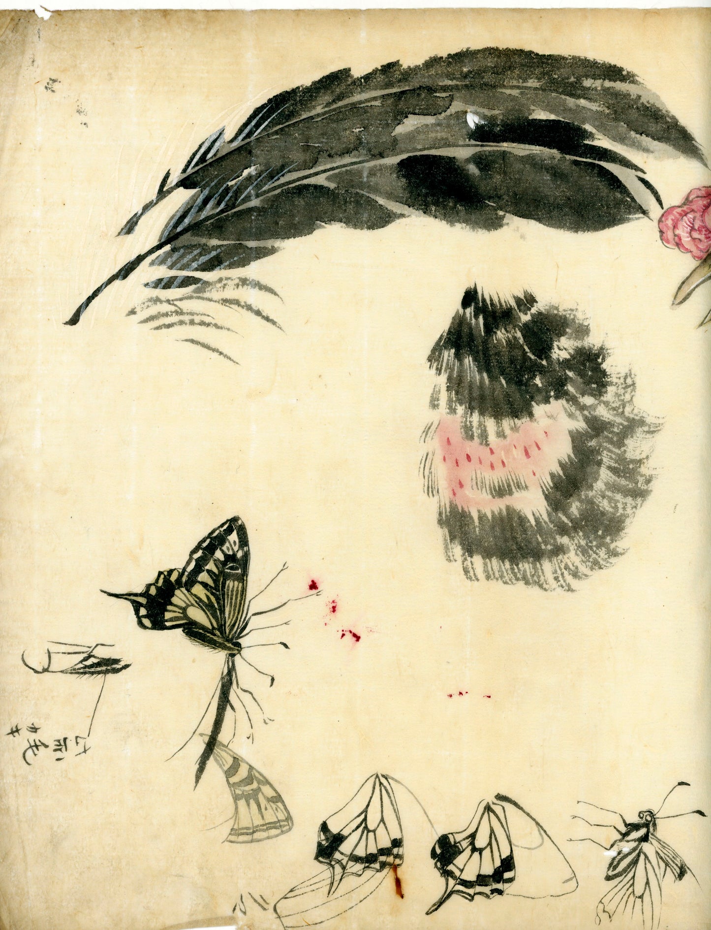 2 emakimono scrolls 花鳥畫 / 4 kakejiku scrolls  Goto Shugai 1886-? 後藤秋崖