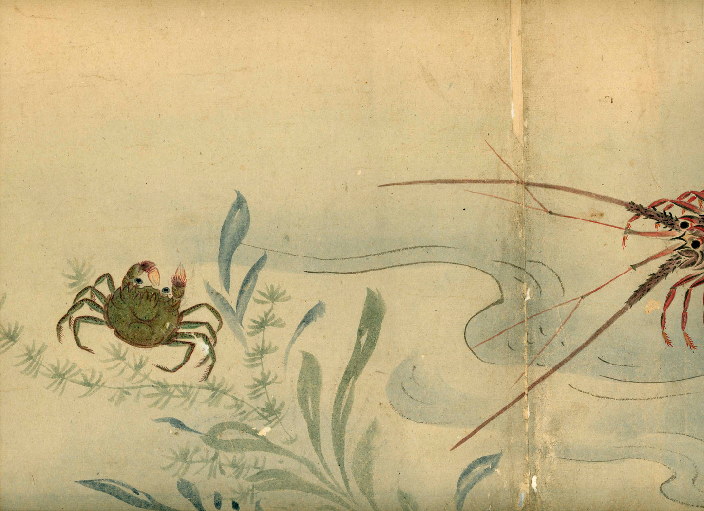 Emakimono scroll 絵巻物 虫と鳥影 Mushi to choei - Insects and shadows of birds - Unknown, after Taki Katei (瀧和亭 1830 – 1901)