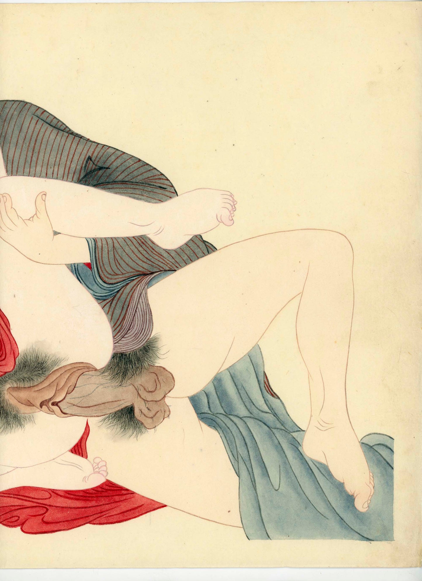 Shunga, from Utamaro' series Komachi-biki (小町引き), woodblock copy ca. Taisho / early Showa