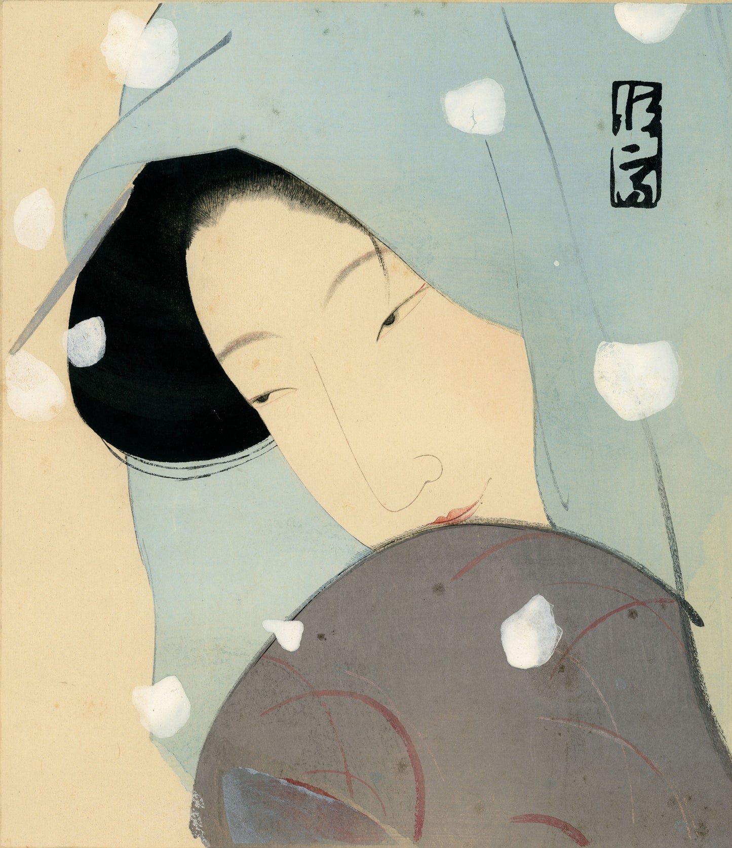 Meido no hikyaku no Umekawa 梅川 (The heroine Umekawa in Meido no hikyaku - 1922 / 北野恒富 Kitano Tsunetomi (1880〜1947)