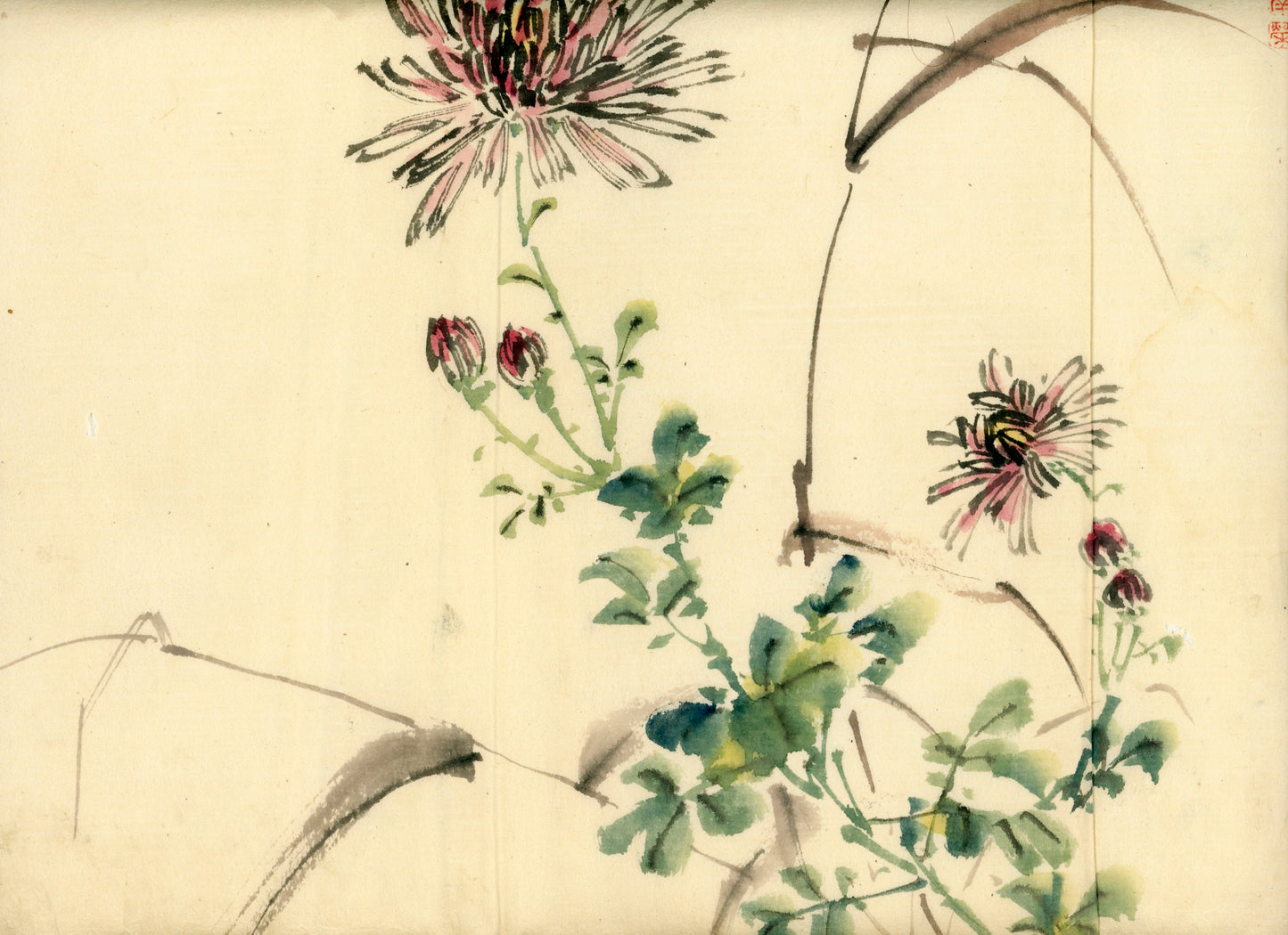2 emakimono scrolls 花鳥畫 / 4 kakejiku scrolls  Goto Shugai 1886-? 後藤秋崖