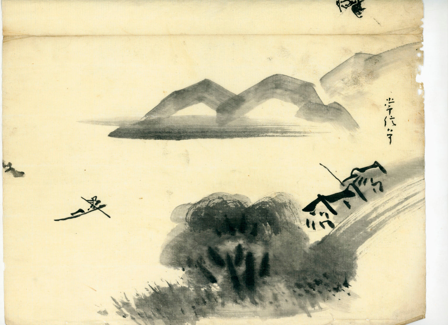 Sumi-e - 16 sheets/ 31 scenes/ ink on washi paper/ unknown painter