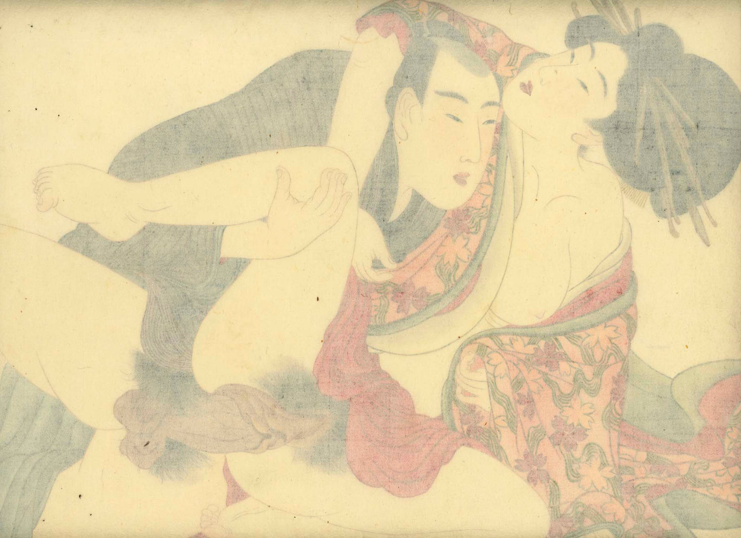 Shunga, from Utamaro' series Komachi-biki (小町引き), woodblock copy ca. Taisho / early Showa