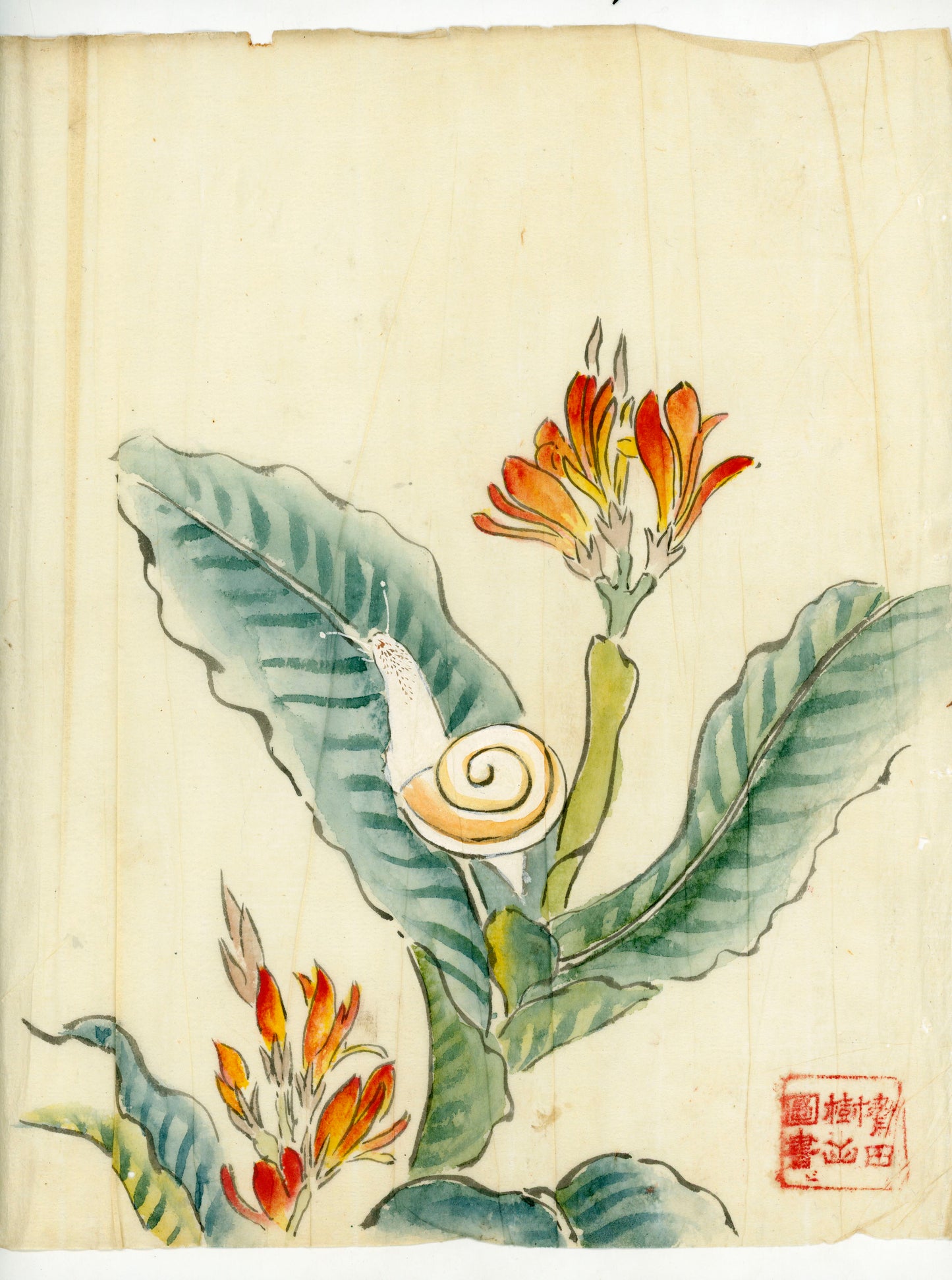 2 emakimono scrolls 花鳥畫 / 4 kakejiku scrolls  Goto Shugai 1886-? 後藤秋崖