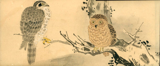 Emakimono scroll 絵巻物 虫と鳥影 Mushi to choei - Insects and shadows of birds - Unknown, after Taki Katei (瀧和亭 1830 – 1901)